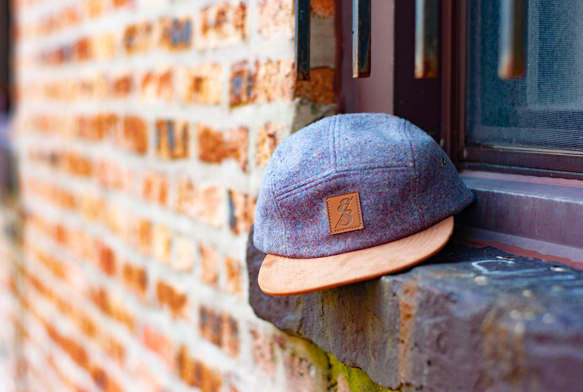 Burgundy Wool 5 Panel Hat