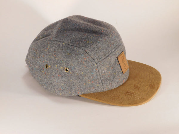 No. 313 Speckled Grey Wool 5 Panel With Flecks