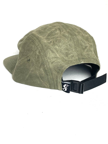Waxed Canvas Olive 5 Panel Camper