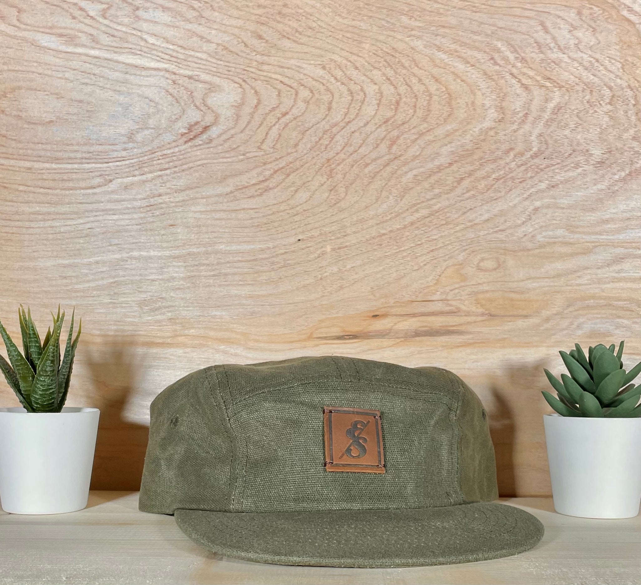 Waxed Canvas Olive 5 Panel Camper